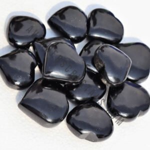 Black Obsidian Puffy Hearts