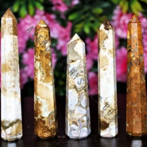 King Cobra Jasper Gemstone Obelisk Point