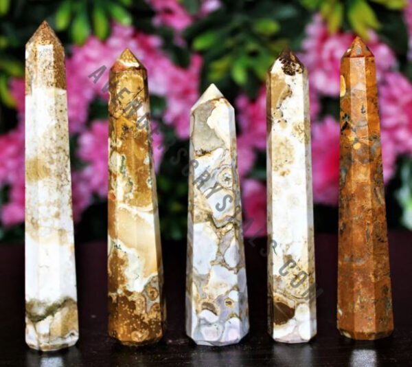 King Cobra Jasper Gemstone Obelisk Point