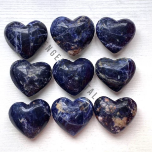 Sodalite Gemstone Puffy Hearts