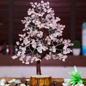 Rose Quartz Agate Chips Gemstone Tree For Home Decor