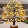 Golden Quartz Crystals Gemstone Tree
