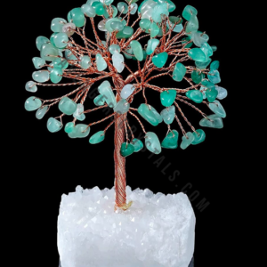 Green Fluorite Gemstone Crystals With White Cluster