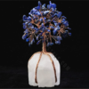 Lapis Lazuli Gemstone Chips Tree With Agate Base