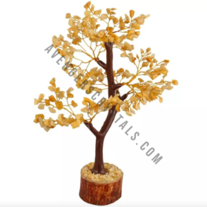 Wholesale Golden Quartz Gemstone Chips Tree For Home Decoration