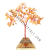 Wholesale Golden Quartz Stones Chips Tree With Orgonite Pyramid Base