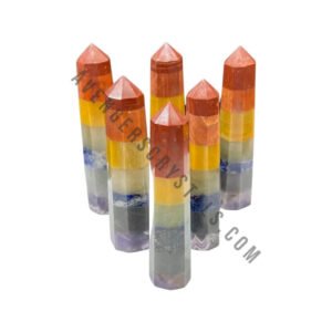 Seven Chakra Bonded Gemstone Obelisk Points