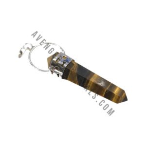 Tiger eye double terminated gemstone pendant