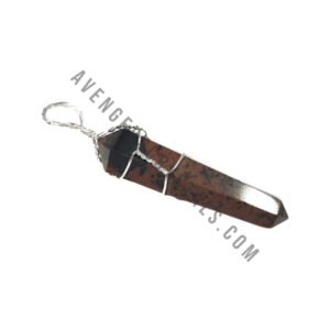 Mahogany Obsidian Gemstone double terminated wire wrapped pendant