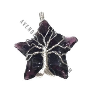 Amethyst Star Wire Wrapped Pendant