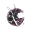 Amethyst Crescent Moon Wire Wrapped Pendant