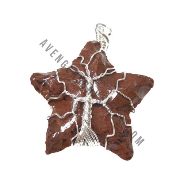 Mahogany Obsidian Star Wire Wrapped Pendant