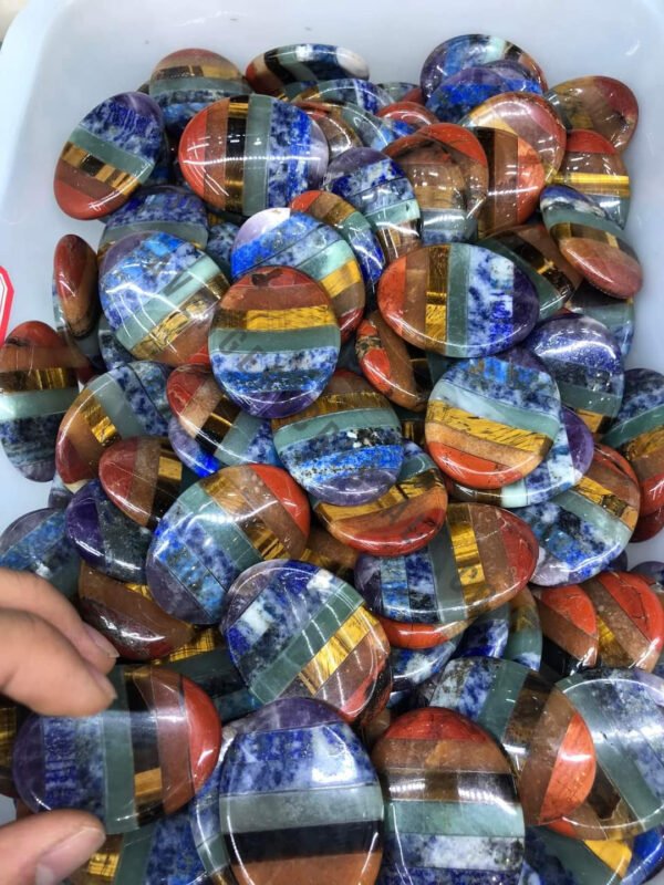 Seven Chakra Bonded Worry Stones