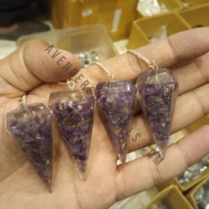 Amethyst Orgonite Pendulum