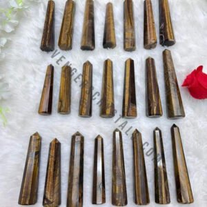 Tiger Eye Large Obelisk Points