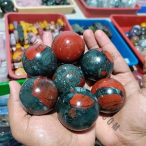 African Blood Stone Gemstone Small Spheres