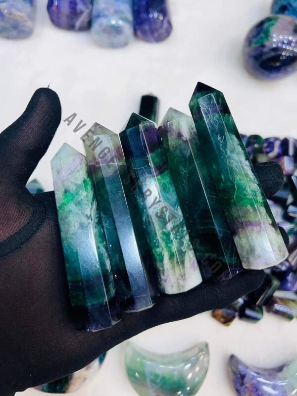 Multi Fluorite Agate Obelisk Point