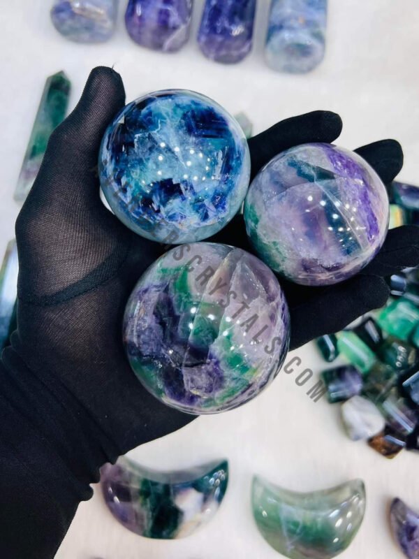 Multi Fluorite Gemstone Spheres