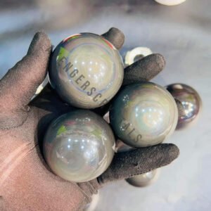 Silver Obsidian Crystal Spheres