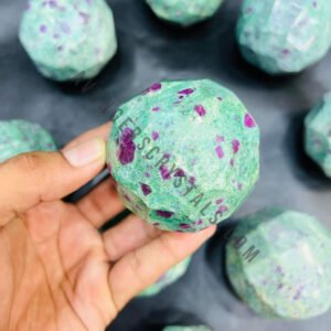 Ruby Fuschite Faceted Gemstone Spheres