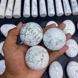 White Hawlite Gemstone Spheres