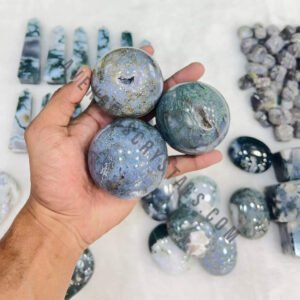 Moss Agate Gemstone Spheres