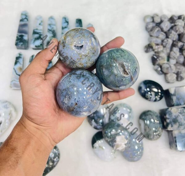 Moss Agate Gemstone Spheres