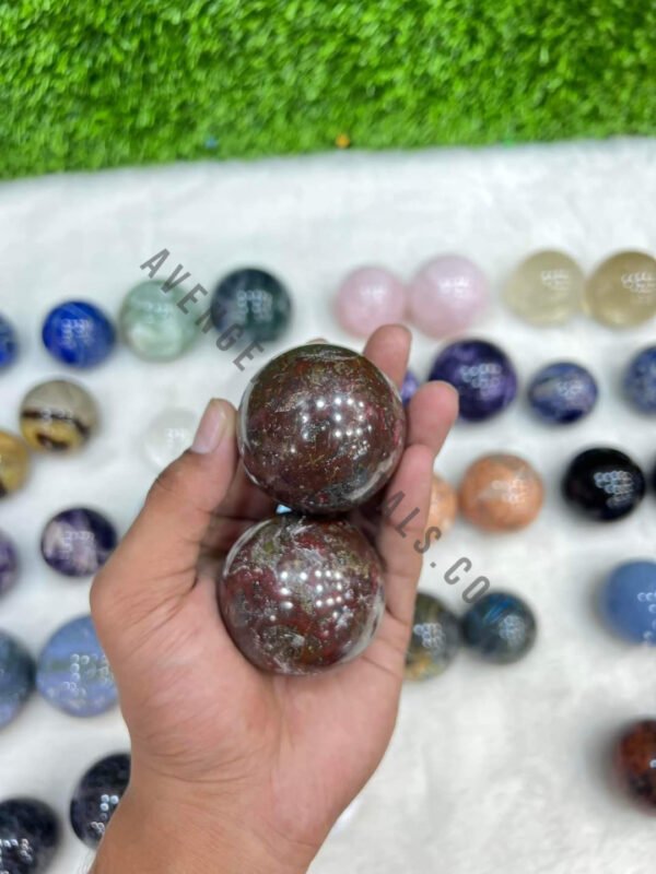Dragon Blood Stone Crystal Spheres