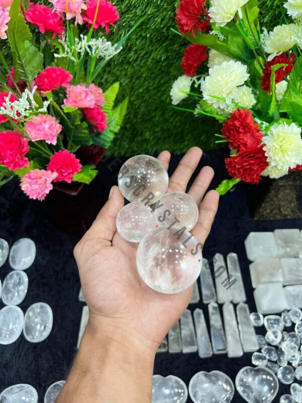 Clear Quartz Crystal Gemstone Ball