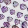 Ruby Matrix Crystal Puffy Hearts AAA Quality