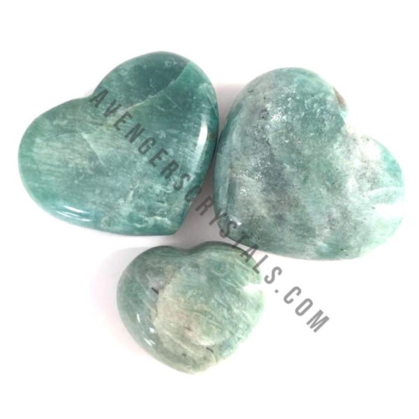 Amazonite Large Puffy Hearts