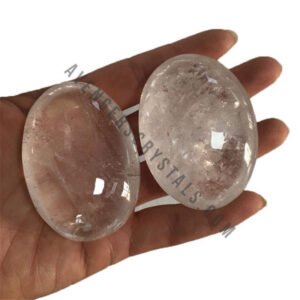 Clear Quartz Crystal Palm Stones