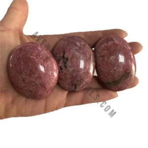 Rhodonite Gallet Crystal Palm Stones
