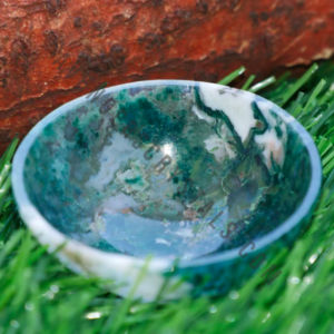 Moss Agate Crystal Bowl