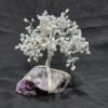 Blue Opal Gemstone Chips Tree With Amethyst Base Silver wire Wrapped