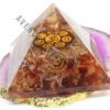 Red Carnelian Vaatu Plate Orgonite Pyramid