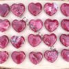 Thulite Gemstone Puffy Hearts