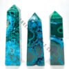 Malachite Chrysocolla Crystal Obelisk Tower