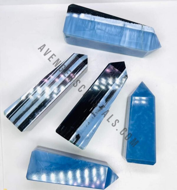 Blue Opal Crystal Obelisk Tower