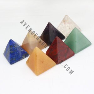 Seven Chakra Stones Crystal Small Pyramid Set