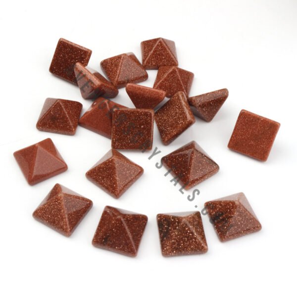 Red Goldstone Small Crystal Pyramid