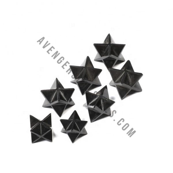 Black Obsidian Gemstone Small Merkaba Stars