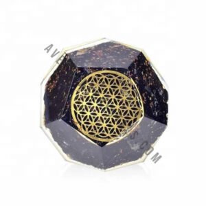 Red Garnet Flower of Life Orgonite Dodecahedron