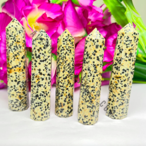 Dalmatian Jasper Crystal Obelisk Point