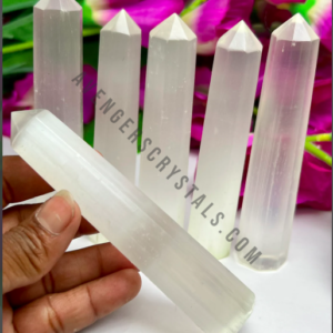 Selenite Crystal Obelisk Point
