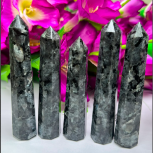 Larvakite Crystal Obelisk Point