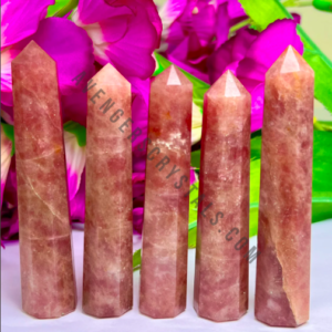 Strawberry Quartz Crystal Obelisk Point