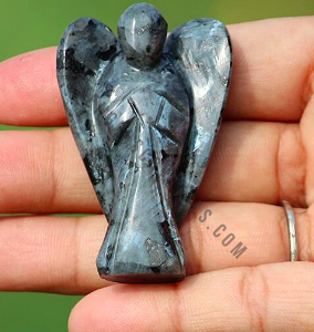 Larvakite Gemstone Angel