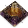 Amethyst Flower of Life Angel Orgonite Pyramid