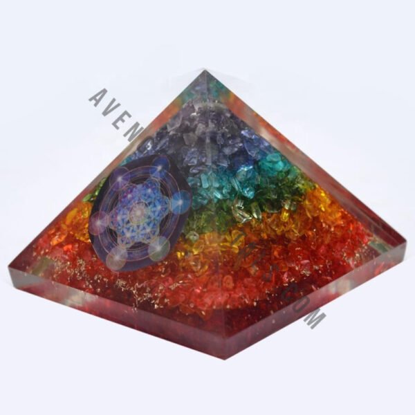 Seven Chakra Metatron Orgone Pyramid